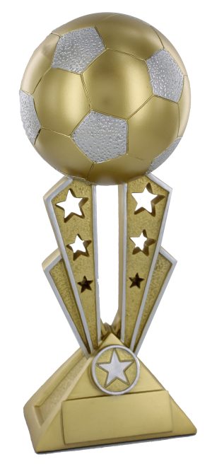 Gold Soccer Ball with Stars