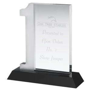 17cm Crystal No 1 Award (Satin Box)