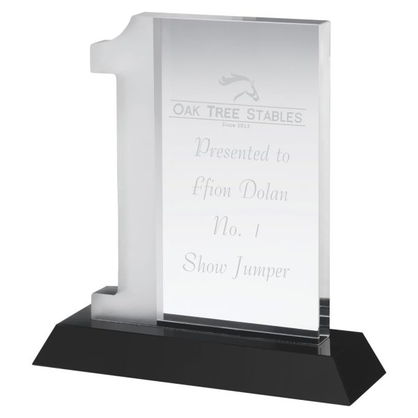 17cm Crystal No 1 Award (Satin Box)
