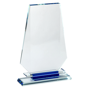 Crystal Plaque with Blue (Satin Box)