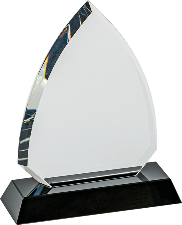 Clear/BK  Pointed Crystal Plaque