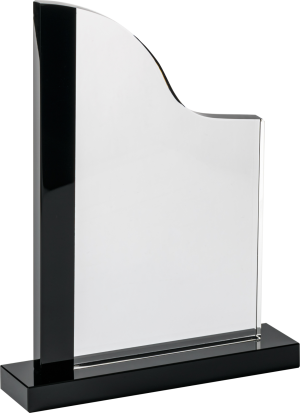 Clear/BK Crystal Plaque (Satin Box)
