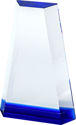 Crystal Award with Blue (Satin Box)