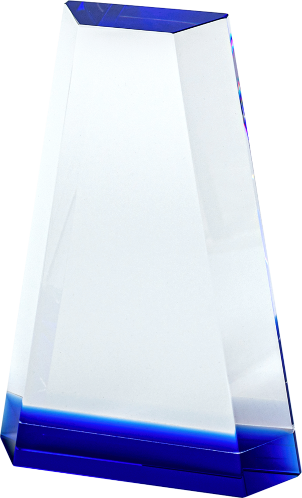 Crystal Award with Blue (Satin Box)