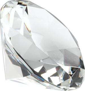 Diamond Paperweight in Satin Box