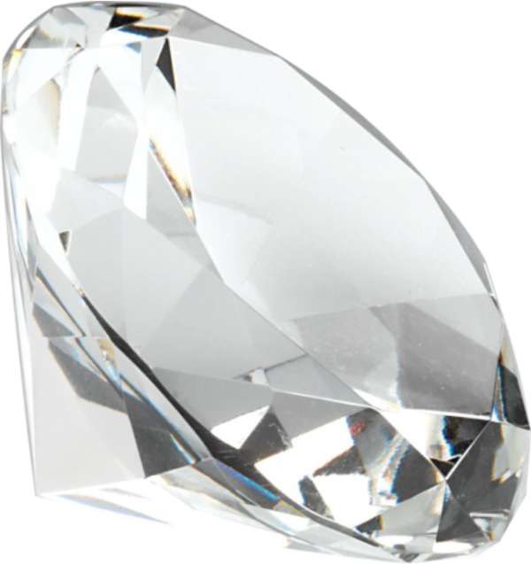 Diamond Paperweight in Satin Box