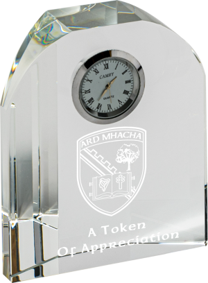 12cm Leitrim Crystal Clock (Satin Box)