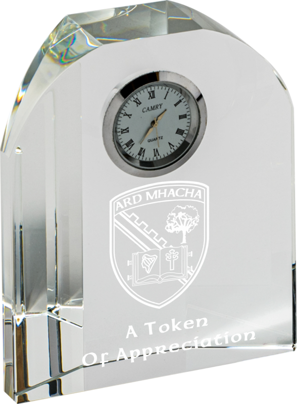 12cm Leitrim Crystal Clock (Satin Box)