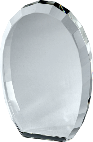 18cm Oval Crystal Plaque