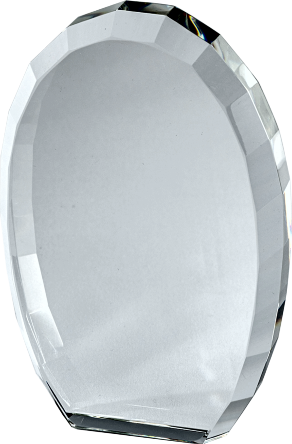18cm Oval Crystal Plaque