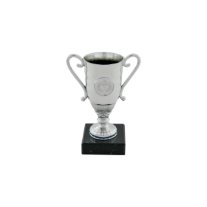 Silver Plastic Cup Black Marble