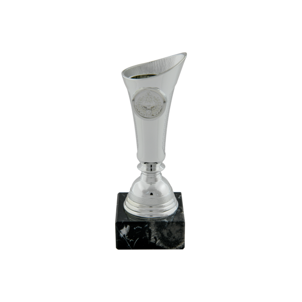 Silver Plastic Cup on Black Marble