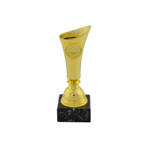 Gold Plastic Cup on Black Marble