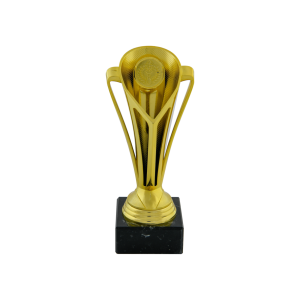 Gold Plastic Cup on Black Marble