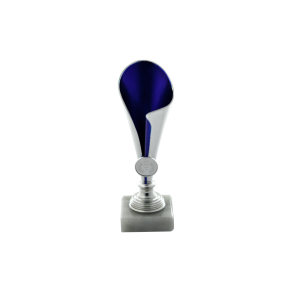 Silver/Blue Plastic Cup
