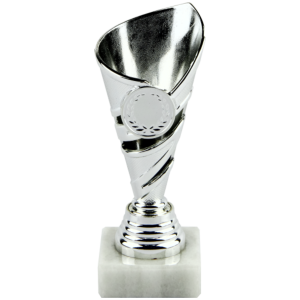 15.5cm Silver Cup on White Marble