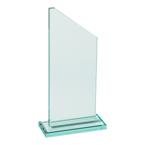 Pointed Jade Econ Glass Plaque