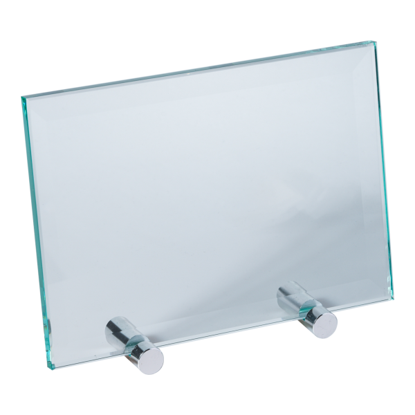 Jade Glass Plaque with Stand