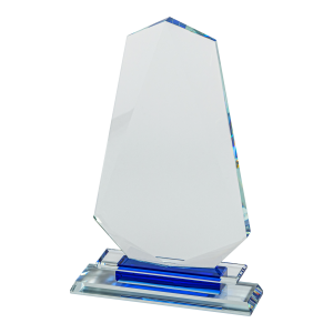 Crystal Plaque with Blue (Satin Box)