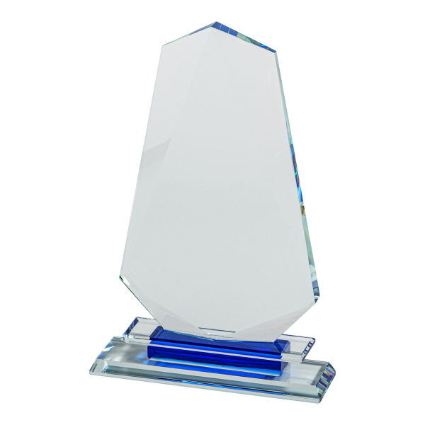 Crystal Plaque with Blue (Satin Box)
