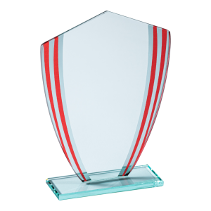 Glass Plaque (Red/Clear)