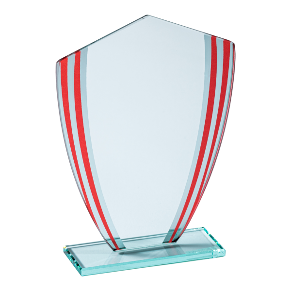 Glass Plaque (Red/Clear)