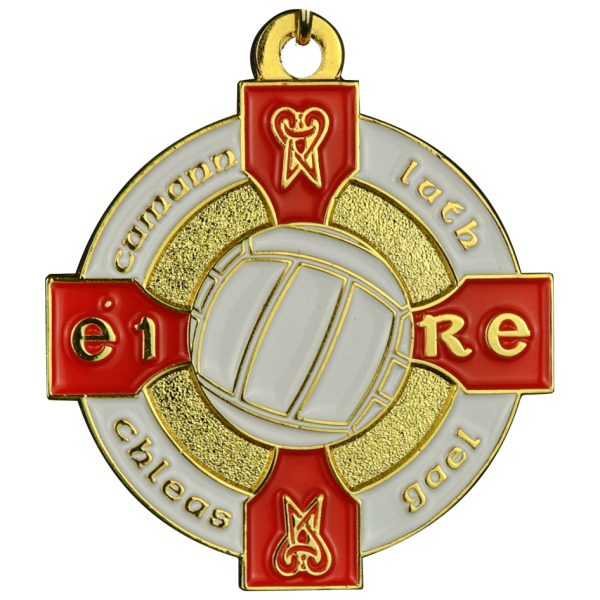 34mm Gaelic Football Medal (Red)