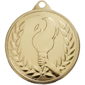 50mm Budget Victory Torch Medal