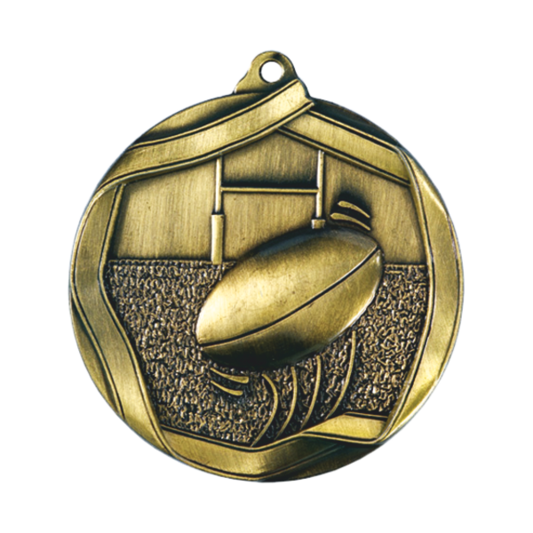 60mm Rugby Medallion