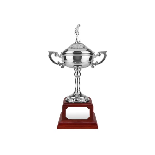 Golfing Cup on Square Plinth (Silver)