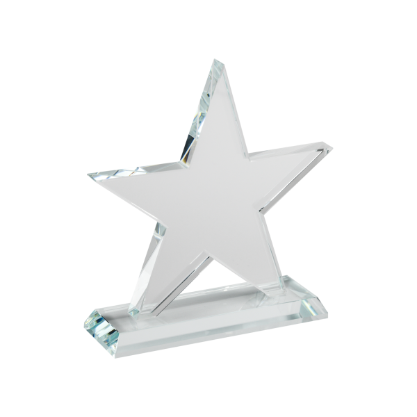 Crystal Star Plaque LAS-2 (Satin Box)