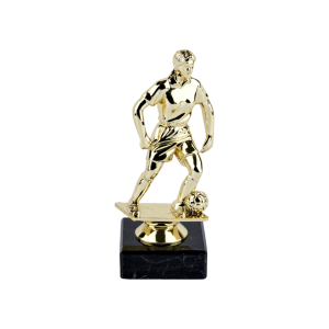 Gold Female Soccer Figure on Marble