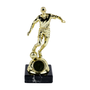Gold Male Soccer Figure on Marble