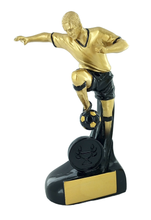 Black & Gold Soccer Resin