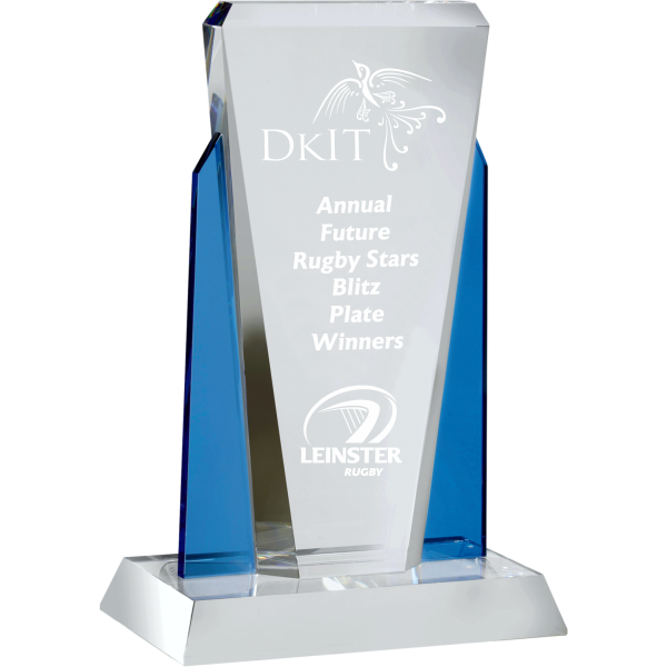 27cm Blue Crystal Award (Satin Box)