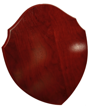 Veneered Shield with Strut