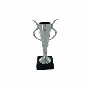 Silver Plastic Cup on Black Marble