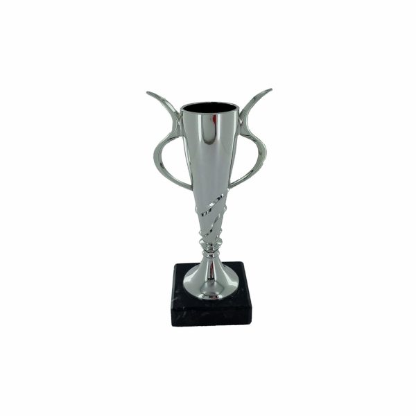 Silver Plastic Cup on Black Marble