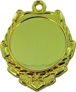 40mm Scroll Polished Backed Medal