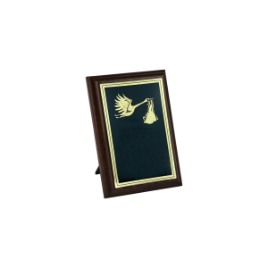 17.5cm New Baby Stork Plaque