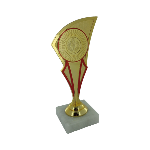 19cm Gold with Red Holder on Marble