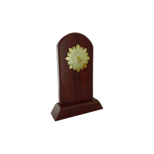 Rosewood Plaque with Metal Trim