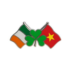 Ireland - Vietnam Shamrock Flag Pin