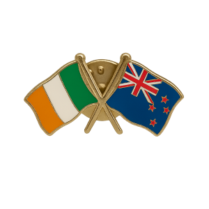 Ireland - New Zealand Flag Pin