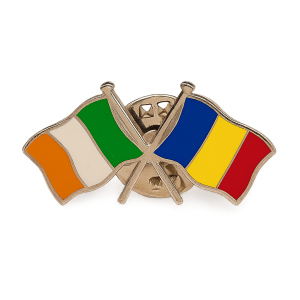 Ireland - Romania Flag Pin
