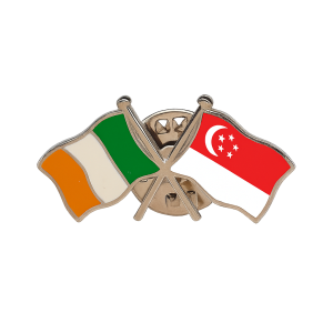 Ireland - Singapore Flag Pin