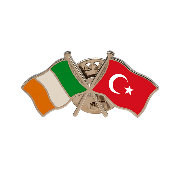 Ireland - Turkey Flag Pin