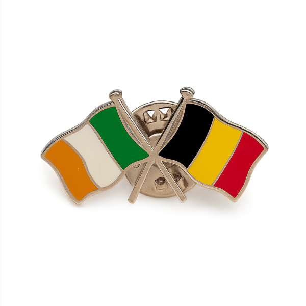 Ireland - Belgium Flag Pin