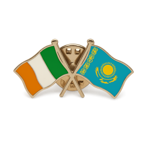 Ireland - Kazakhstan Flag Pin