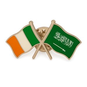 Ireland - Saudi Arabia Flag Pin